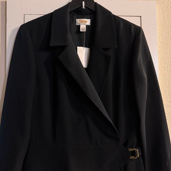 NWT Vintage Talbots Faux Wrap Sheath Dress Crepe Classic Career Business Size 10 - Picture 3 of 7